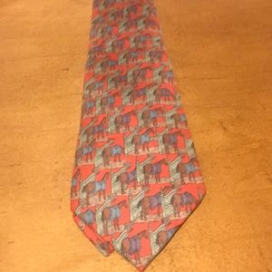 Negotiable Hermès red tie in excellent condition